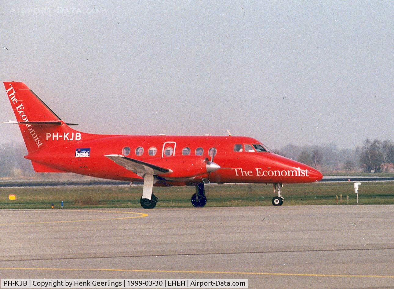 PH-KJB, 1984 British Aerospace BAe-3108 Jetstream 31 C/N 648, Base Airlines , Spcl cs The Economist