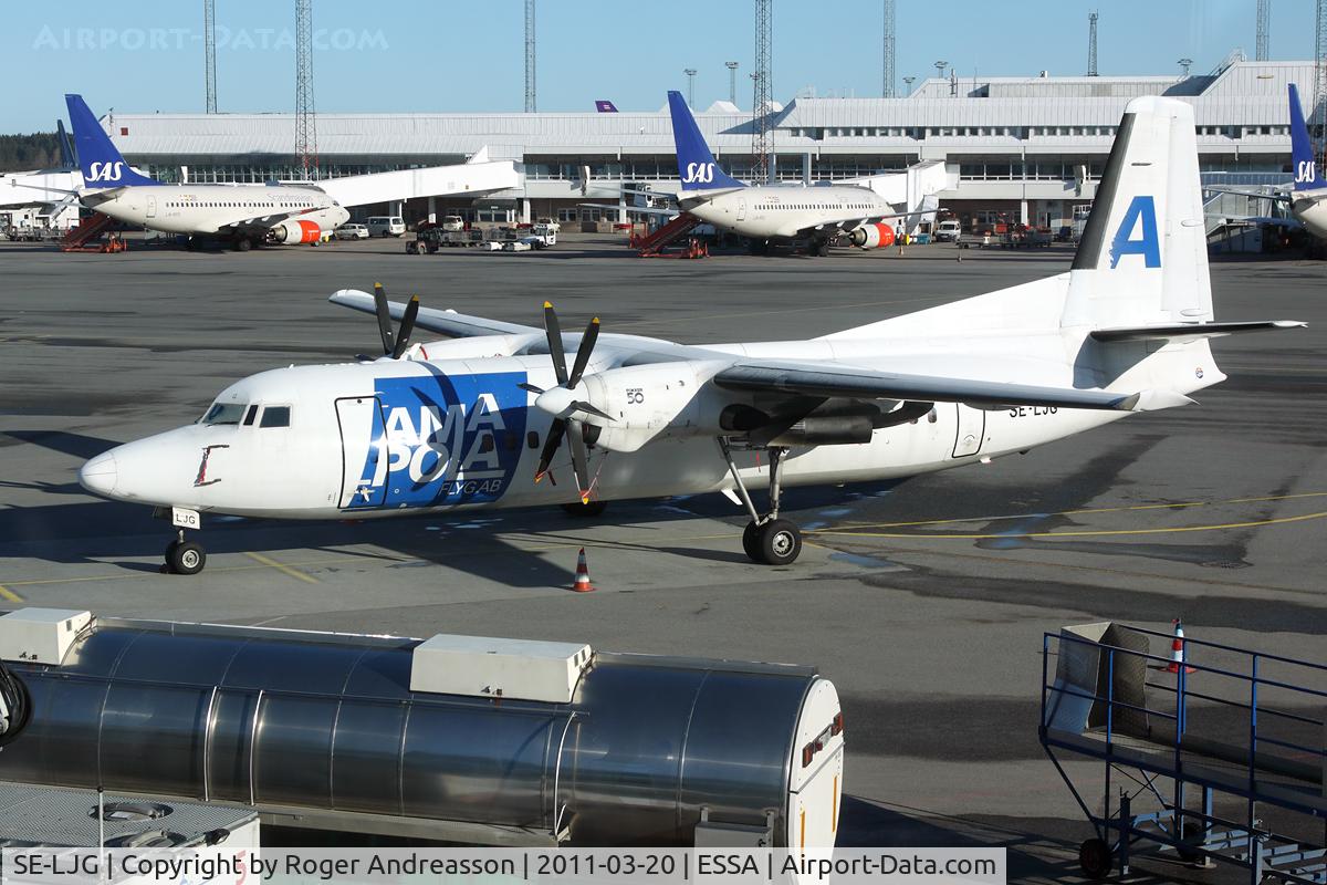 SE-LJG, 1989 Fokker 50 C/N 20168, Amapola Flyg