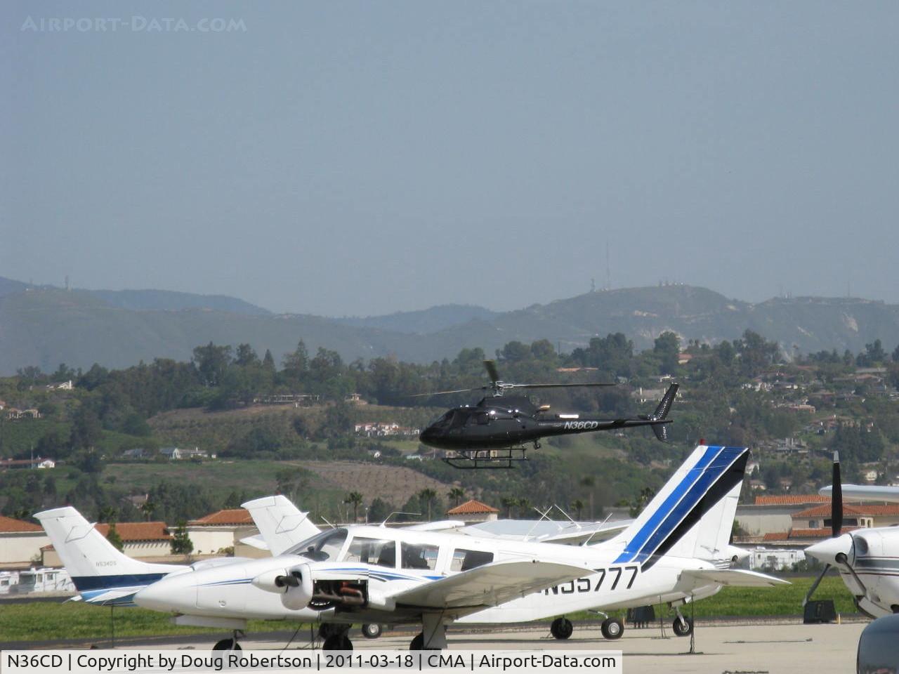 N36CD, 2009 Eurocopter AS-350B-3 Ecureuil Ecureuil C/N 4657, American Eurocopter AS350B3 SuperStar, one Turbomeca Arriel 2B 847 shp, Three-blade rotor, Hot & High Optimized model, 6 place, hover