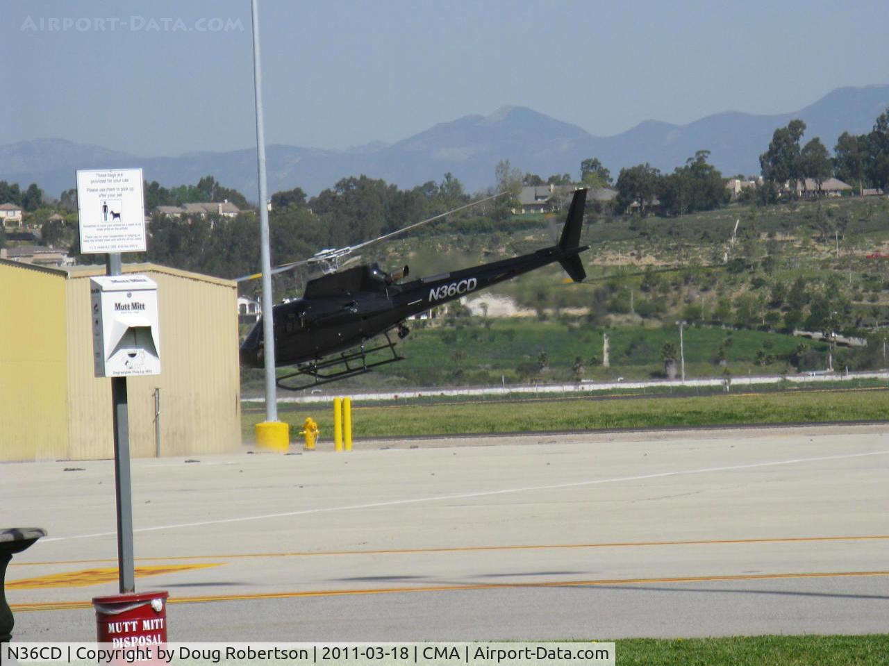 N36CD, 2009 Eurocopter AS-350B-3 Ecureuil Ecureuil C/N 4657, American Eurocopter AS350B3 SuperStar, one Turbomeca Arriel 2B 847 shp, three-blade rotor, Hot & High Optimized model, 6 place, departure