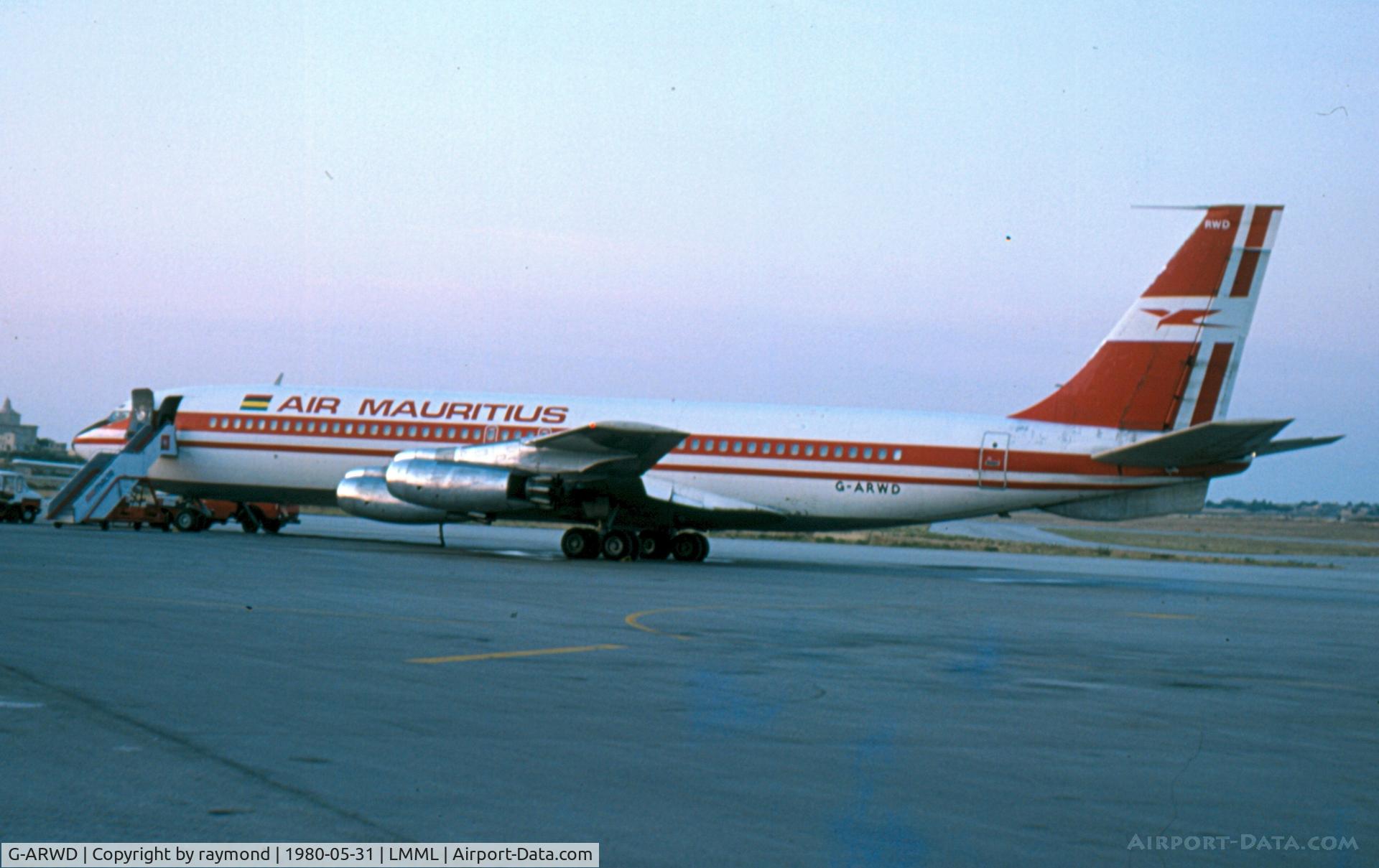 G-ARWD, 1962 Boeing 707-465 C/N 18372, B707 G-ARWD Air Mauritius seen here in the early morning light after a night stop.