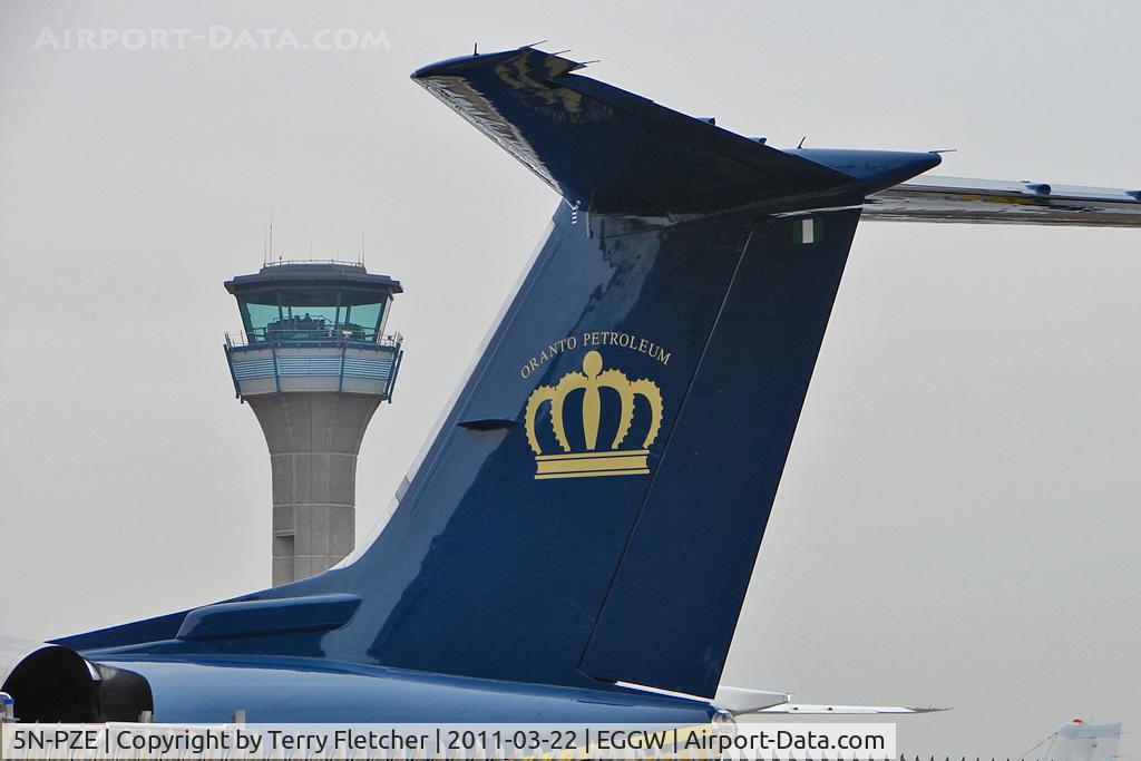 5N-PZE, 1991 Gulfstream Aerospace Gulfstream IV C/N 1175, Tail of recently re-registered G1159C (ex G-EVLN)
now operated by Oranto Petroleum