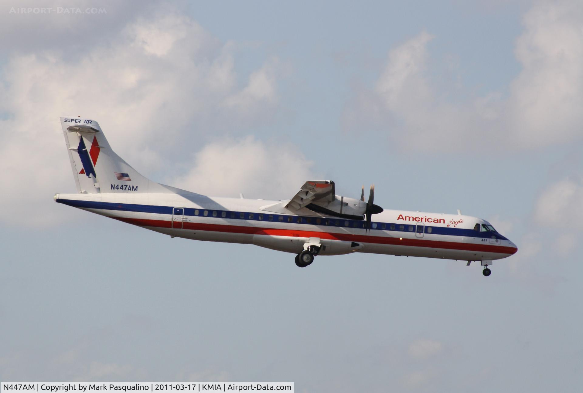 N447AM, 1995 ATR 72-212 C/N 447, ATR 72-200