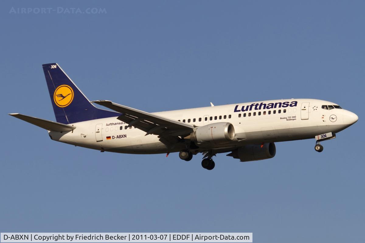 D-ABXN, 1987 Boeing 737-330 C/N 23872, on final