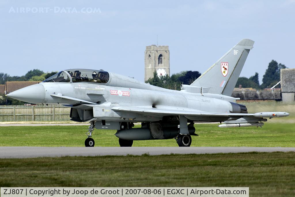 ZJ807, 2004 Eurofighter EF-2000 Typhoon T1 C/N 0025/BT008, 29(R) Sq