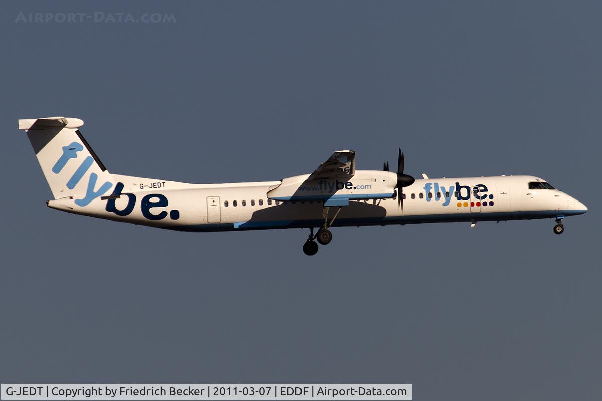 G-JEDT, 2003 De Havilland Canada DHC-8-402Q Dash 8 C/N 4088, on final