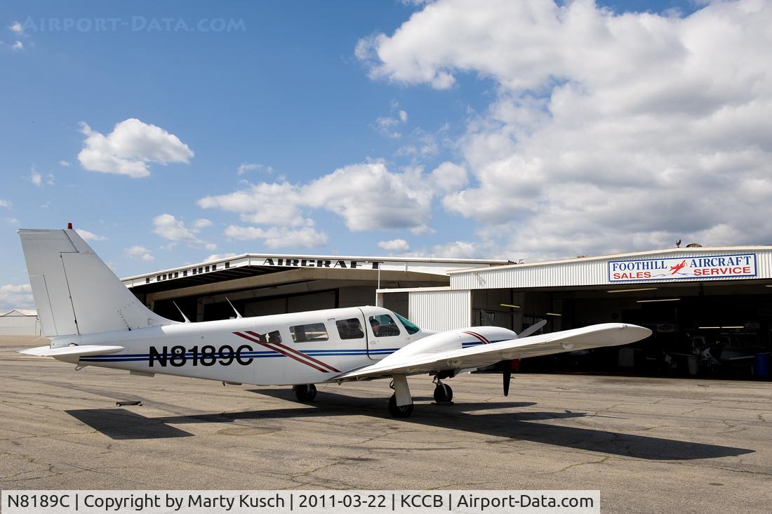 N8189C, 1980 Piper PA-34-200T Seneca C/N 34-8070184, Parked at Foothill Aircraft.