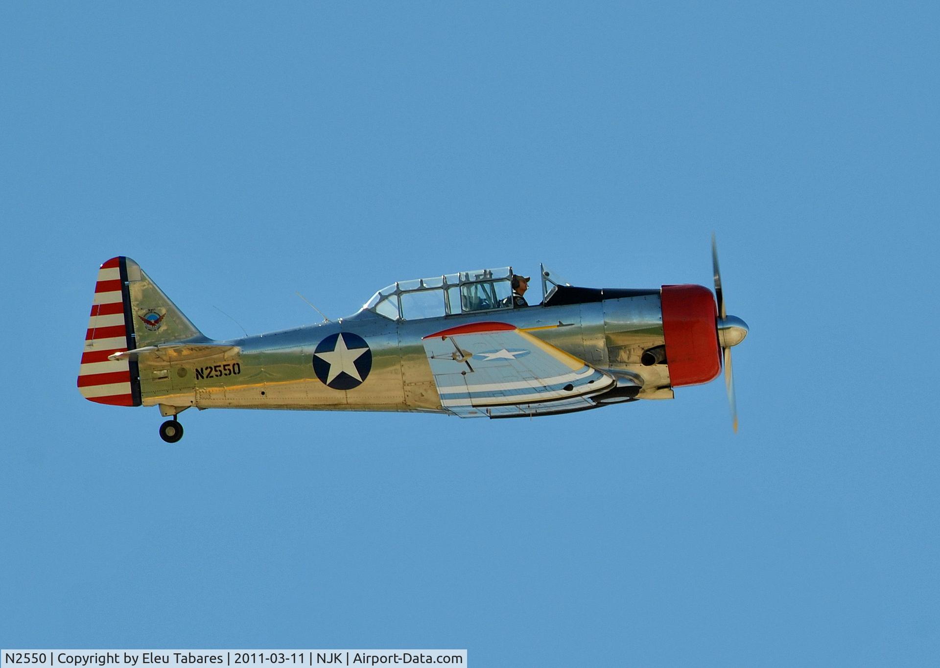 N2550, 1985 North American SNJ-5 Texan C/N 43683, Taken at the Naval Air Facility Air Show.