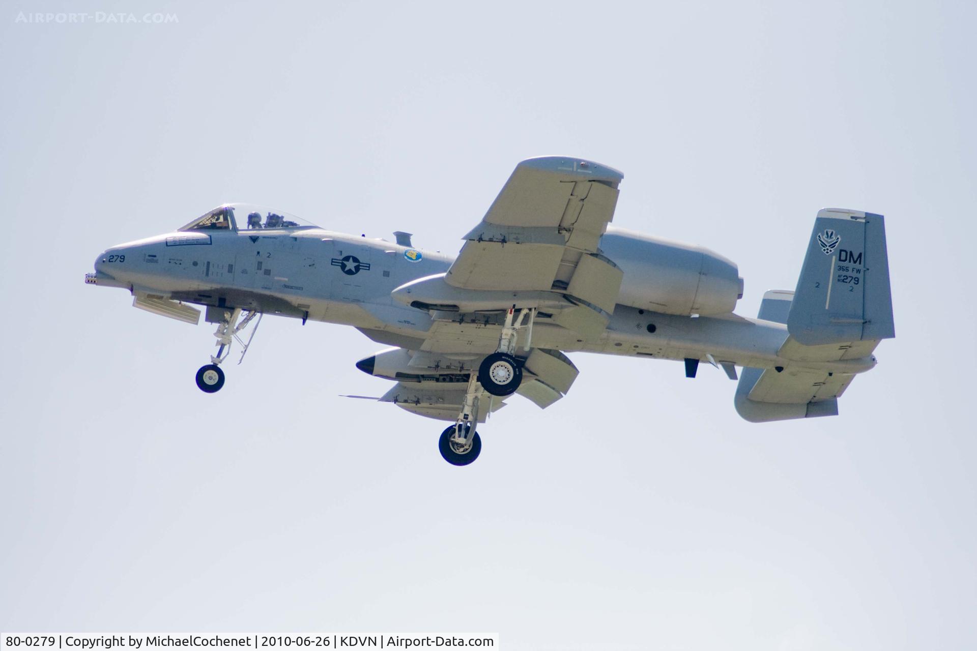 80-0279, 1980 Fairchild Republic A-10C Thunderbolt II C/N A10-0629, Shot at the Quad City Air Show in 2010
