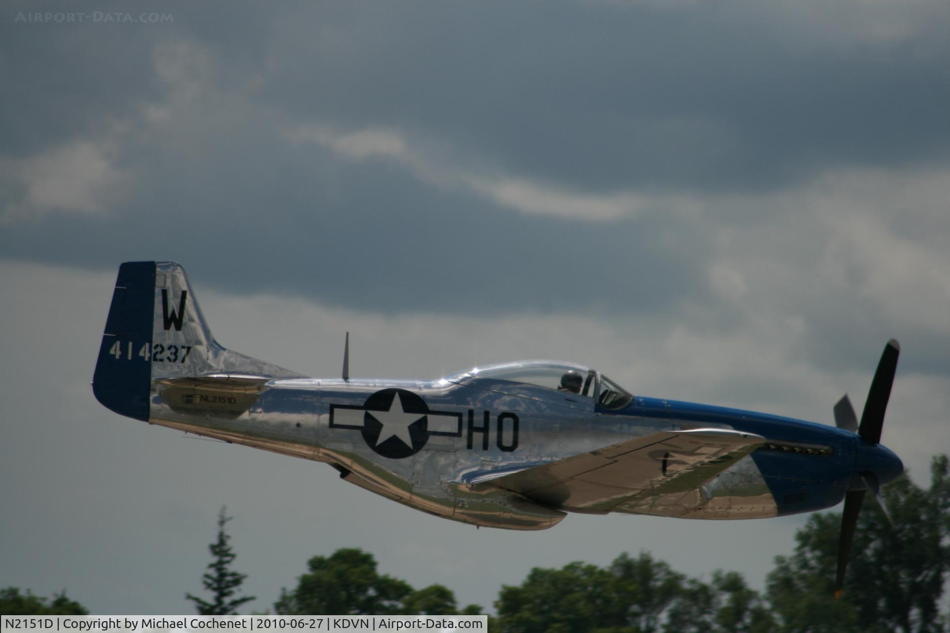 N2151D, 1944 North American F-51D Mustang C/N 122-40196, Quad City Air Show
