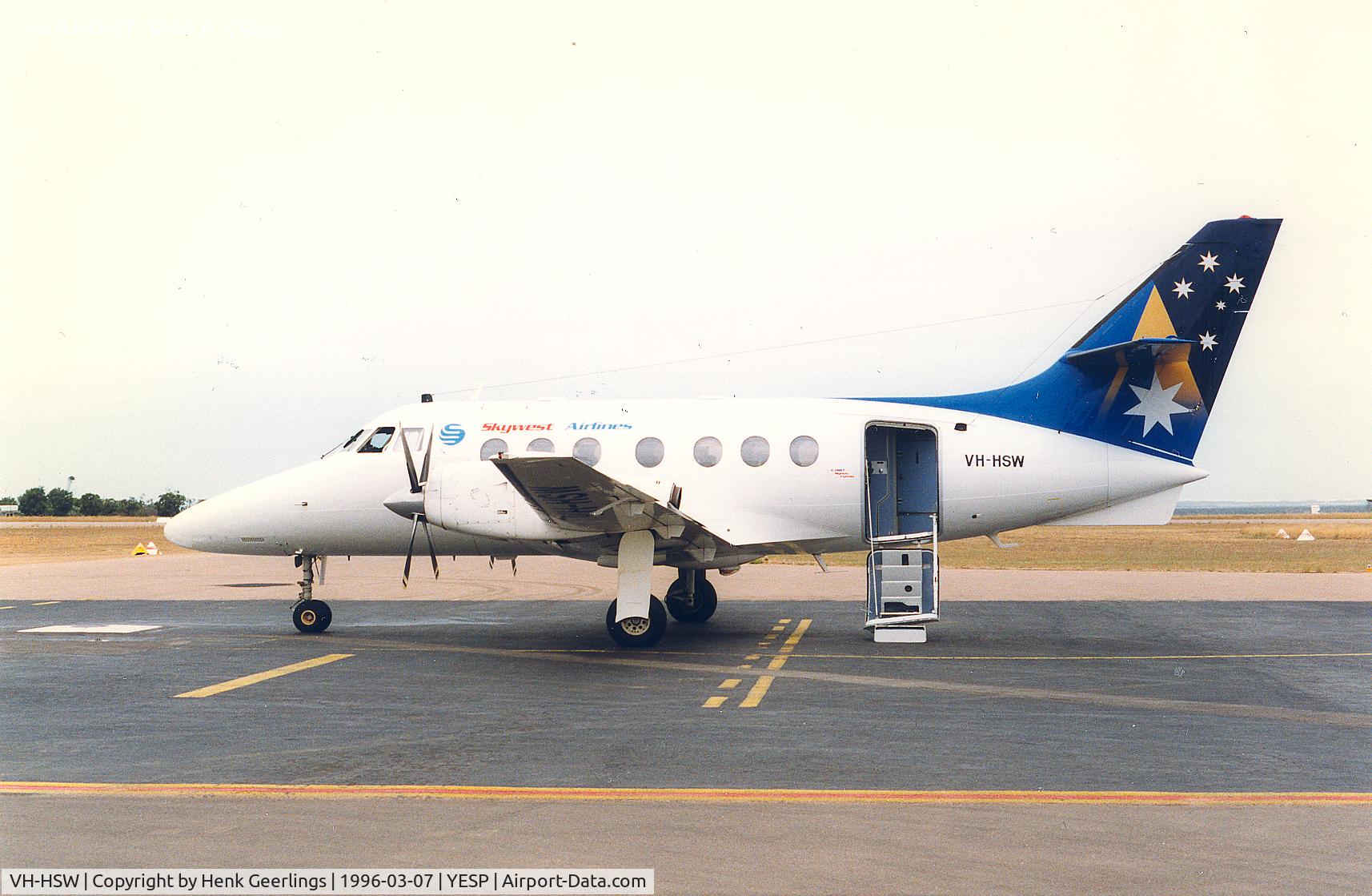 VH-HSW, 1974 British Aerospace BAe-3102 Jetstream 31 C/N 622, Skywest Airlines
