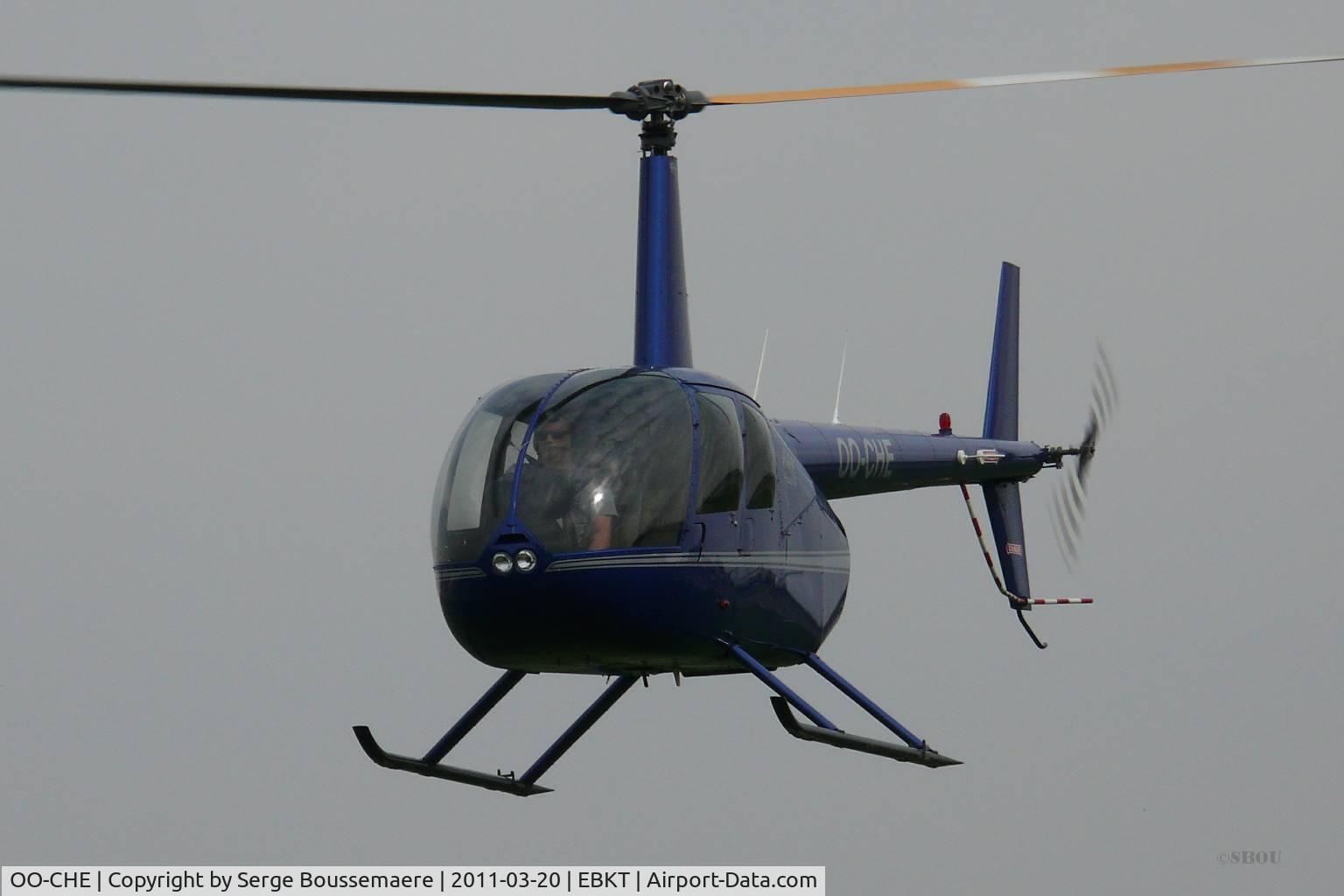 OO-CHE, 2008 Robinson R44 Raven II C/N 12316, Photo taken 20march2011 while retuning from navigation flight ( PIC : Robert Roldan )