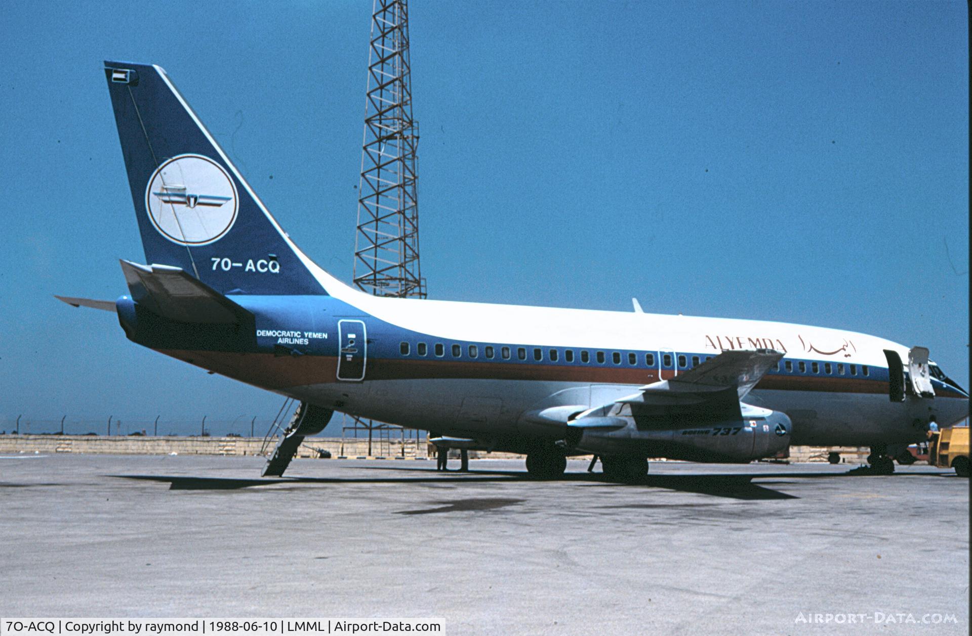 7O-ACQ, 1984 Boeing 737-2R4C C/N 23129, B737 7O-ACQ Alyemda.