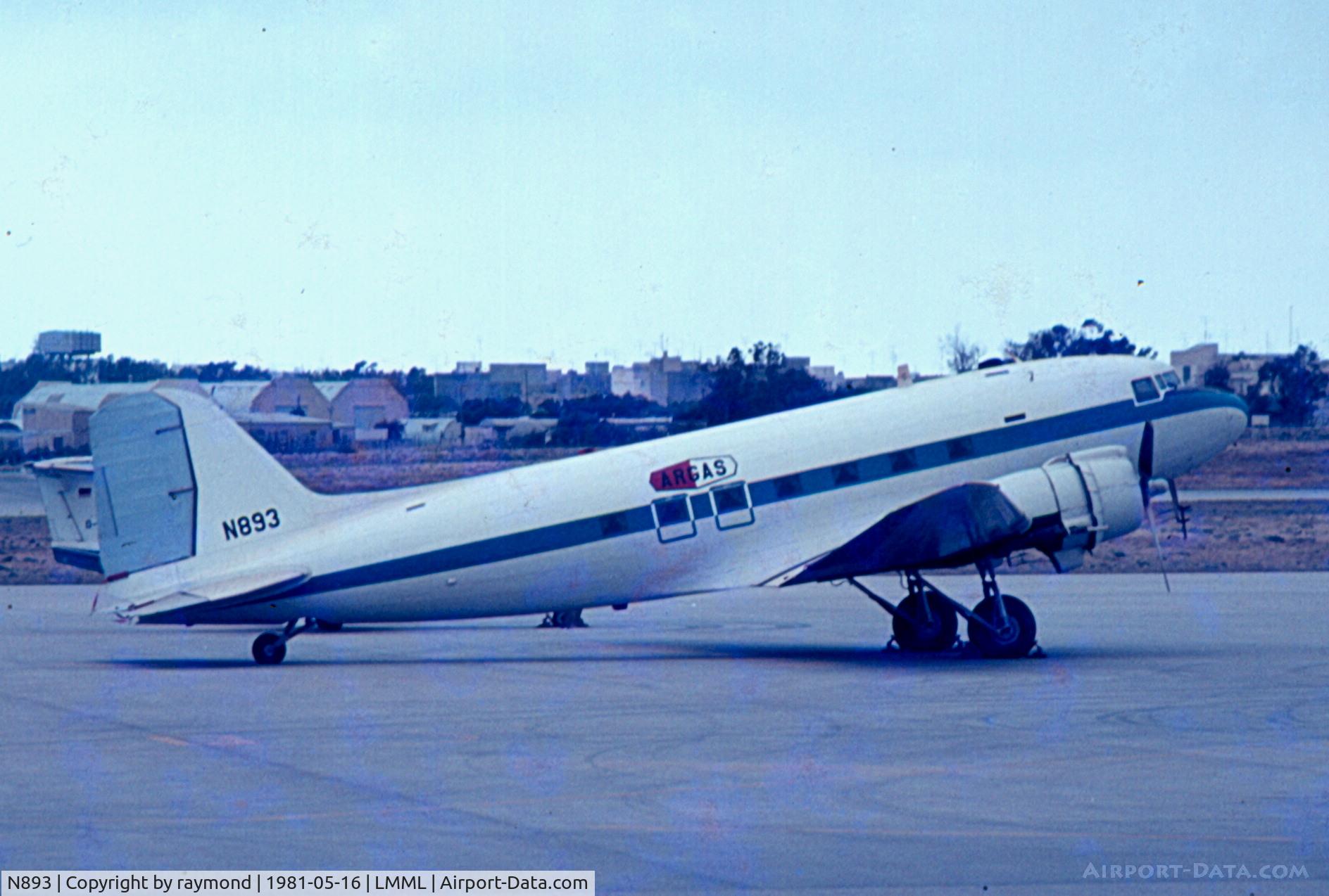 N893, Douglas C-47B Skytrain C/N 33052, DC3 N893 Arax Airlines - a common Dakota in those days.
