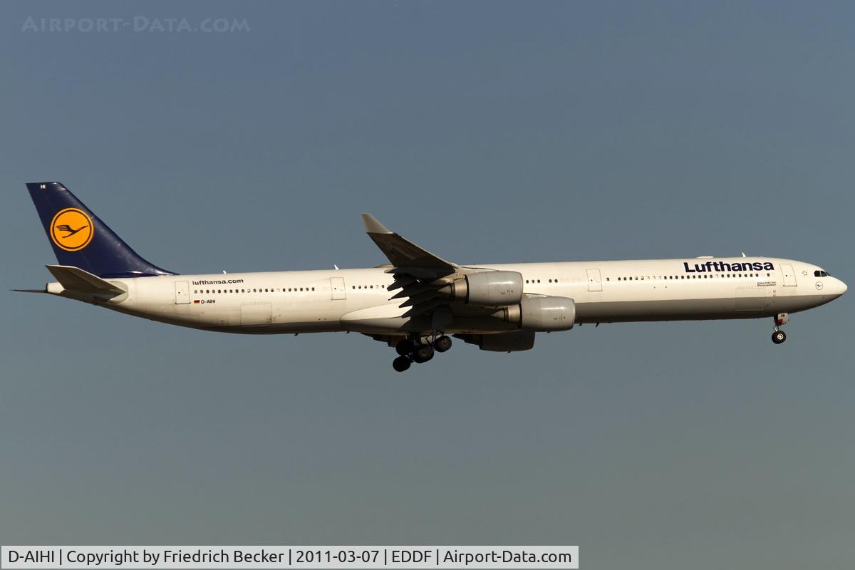 D-AIHI, 2004 Airbus A340-642 C/N 569, on final