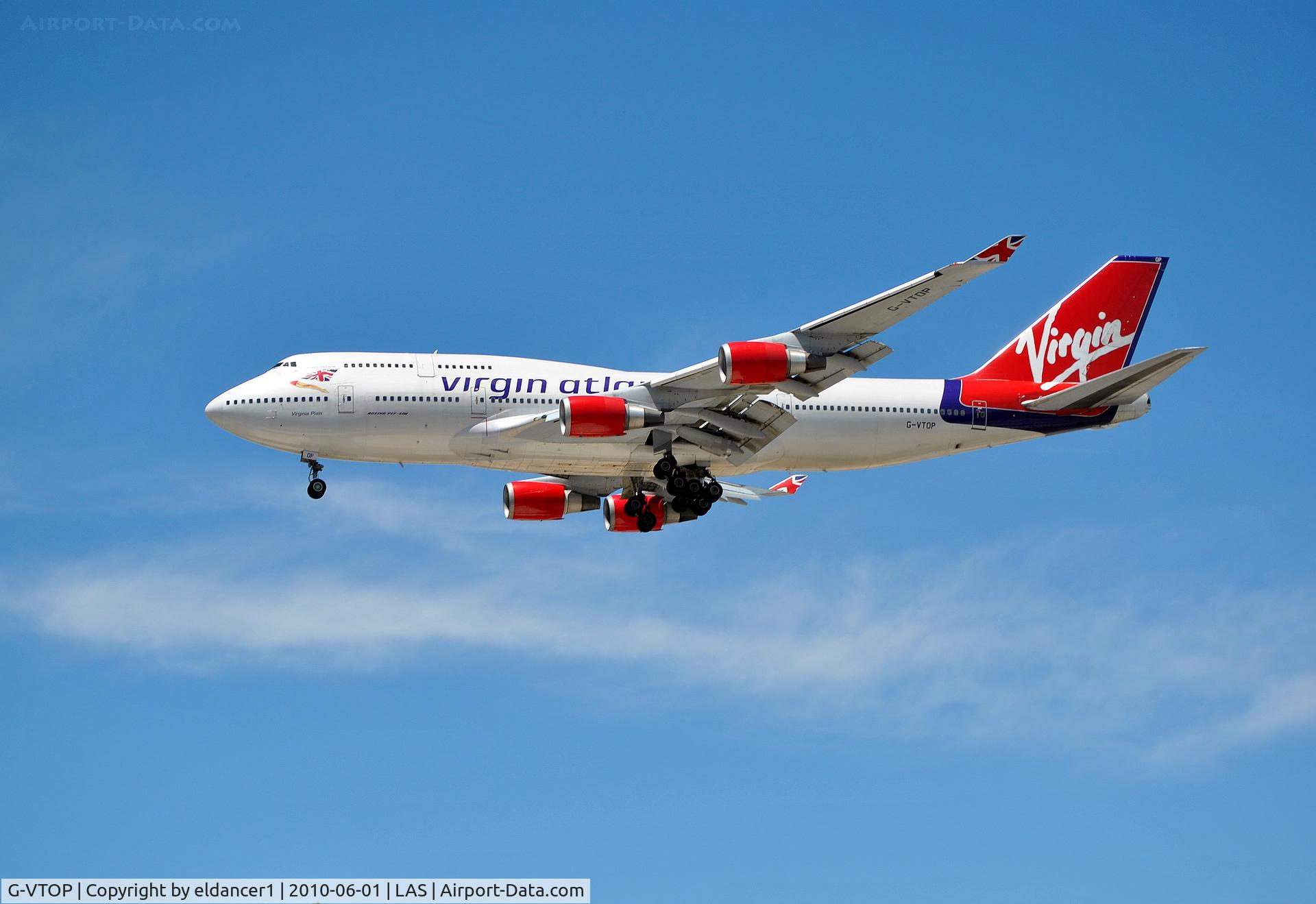 G-VTOP, 1997 Boeing 747-4Q8 C/N 28194, Taken on final approach to McCarran International Airport.