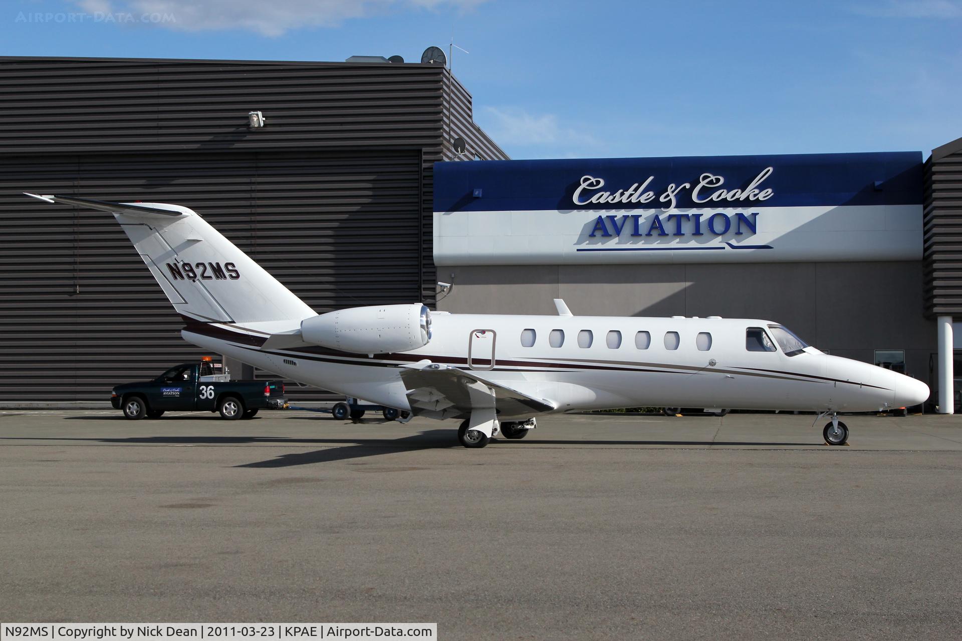 N92MS, 2008 Cessna 525B CitationJet CJ3 C/N 525B-0214, KPAE