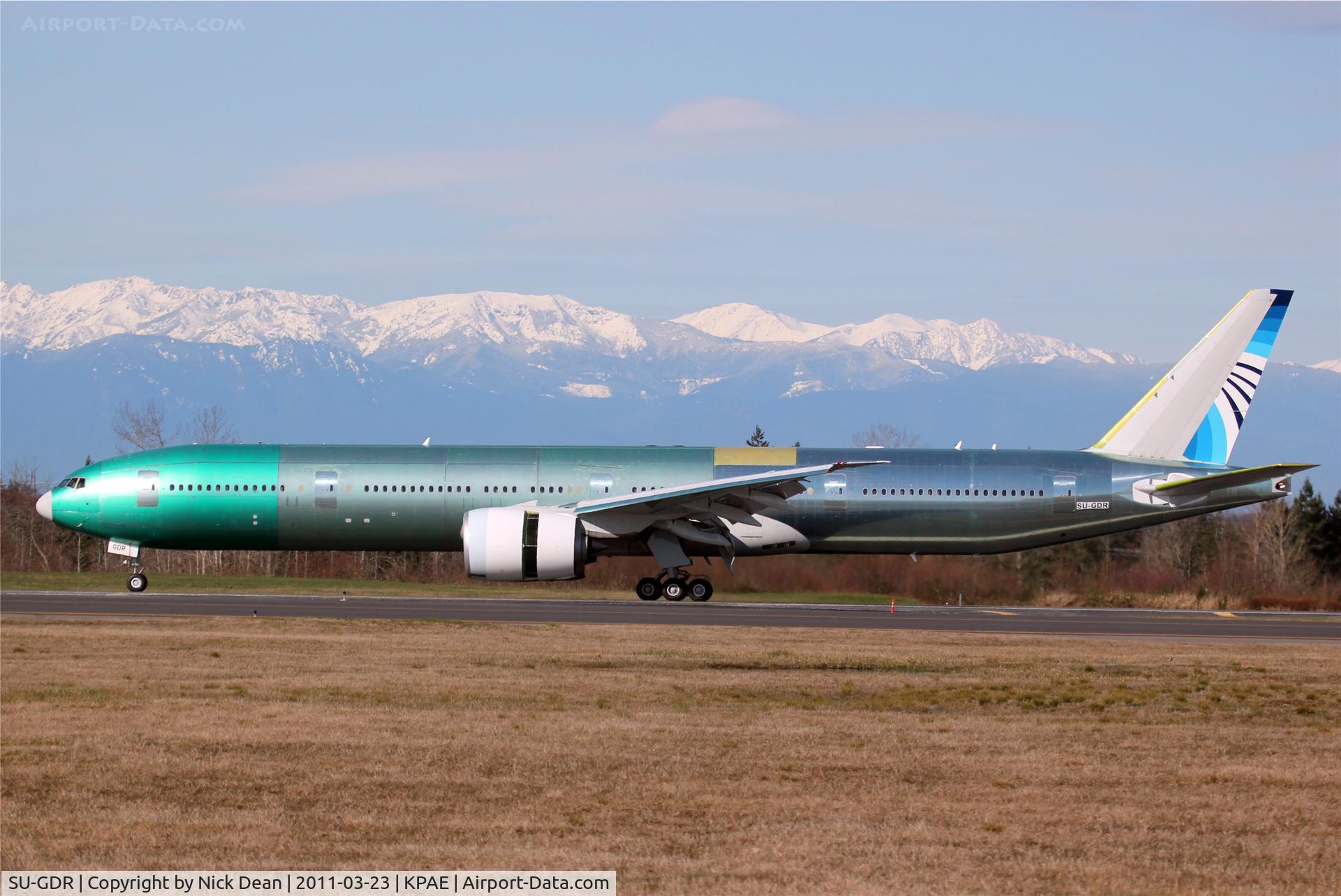 SU-GDR, 2011 Boeing 777-36N/ER C/N 38291, KPAE Boeing 26 returning from a test flight to KMWH
