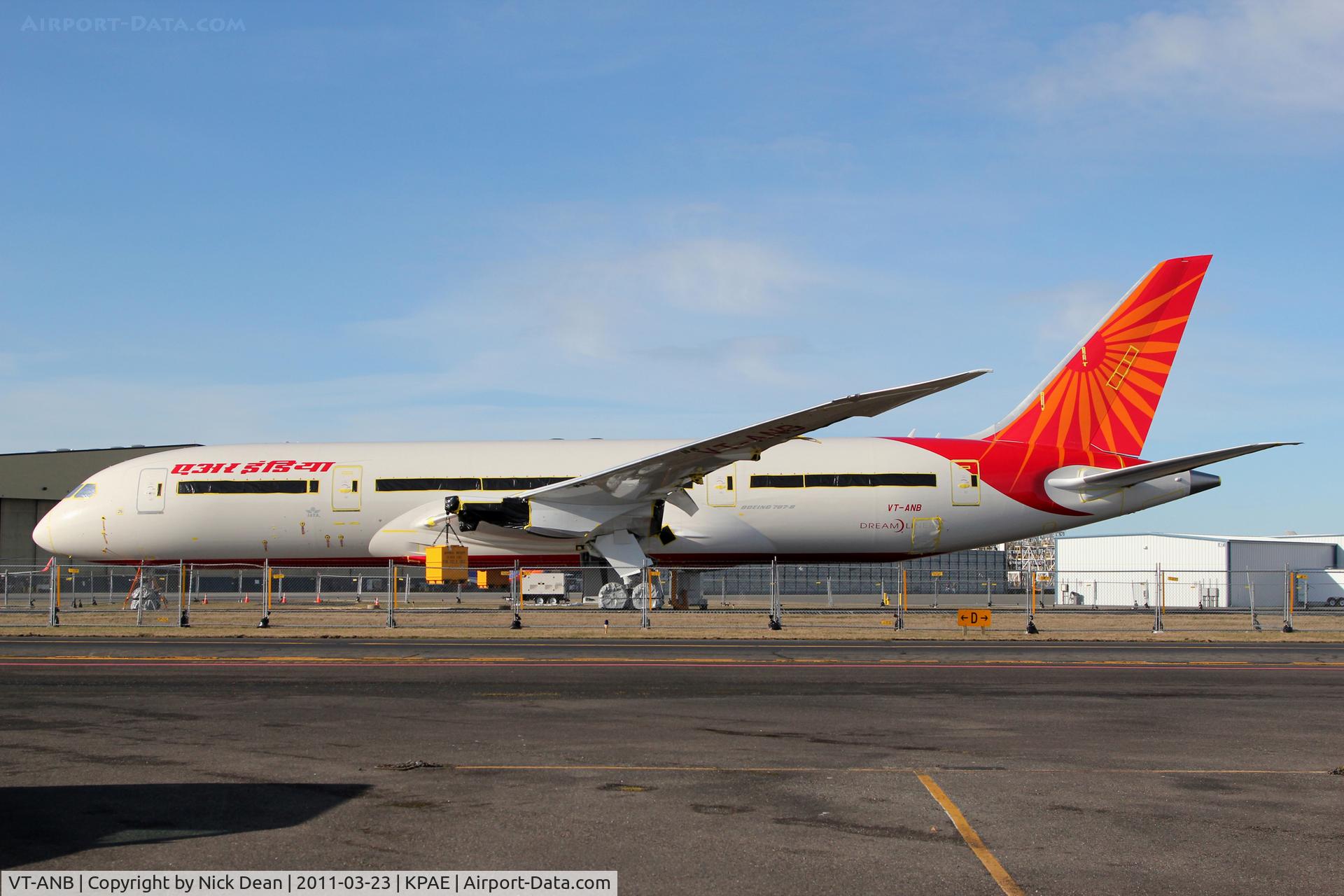 VT-ANB, 2011 Boeing 787-8 Dreamliner C/N 36274, KPAE