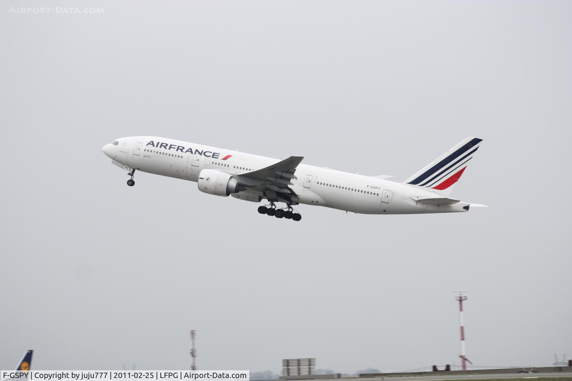 F-GSPY, 2002 Boeing 777-228/ER C/N 32305, with new sheme