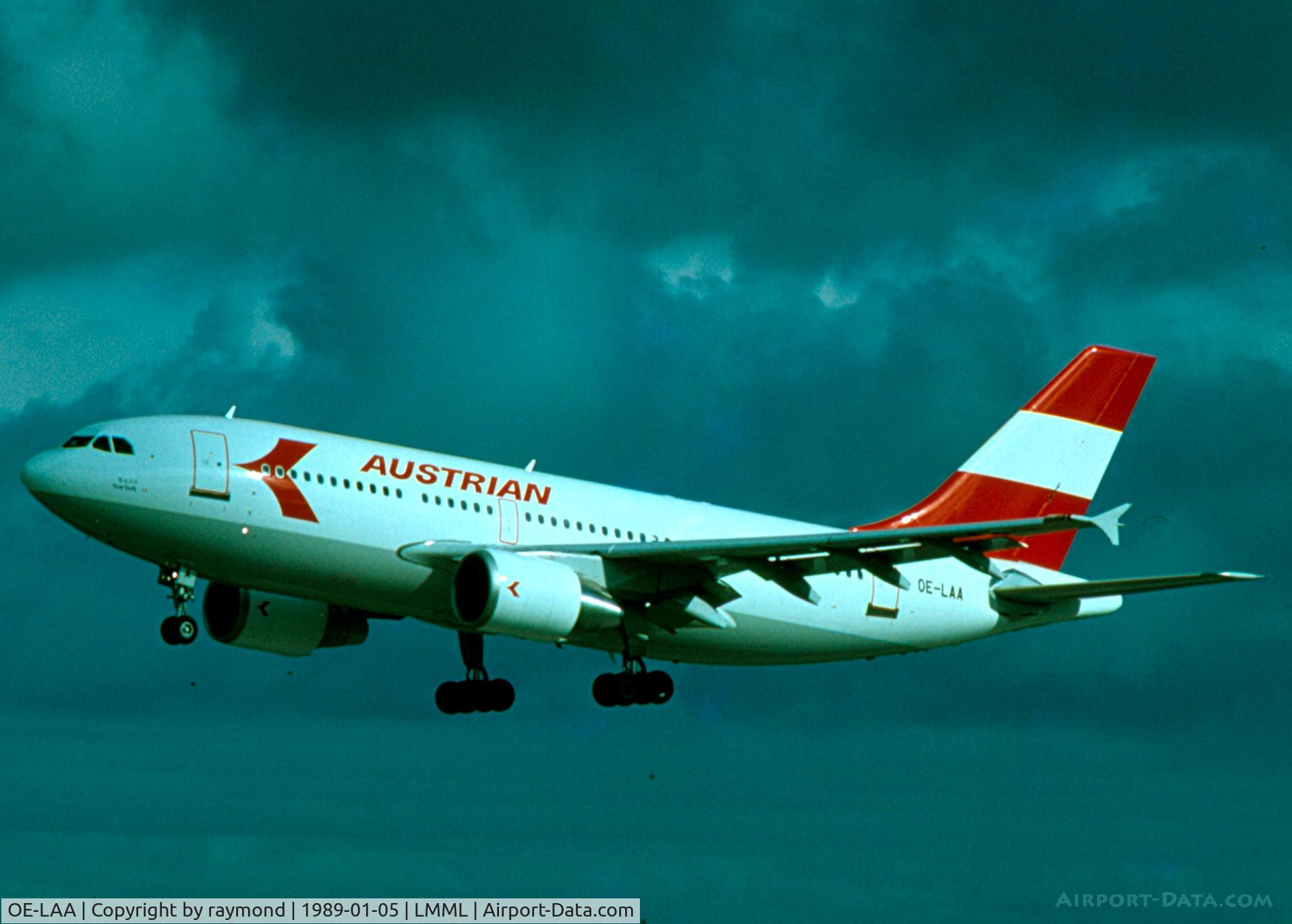 OE-LAA, 1988 Airbus A310-304 C/N 489, A310 OE-LAA Austrian Airlines doing some touch and goes for crew training
