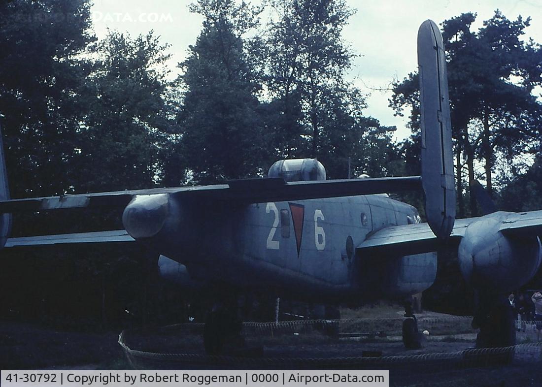 41-30792, North American B-25D Mitchell C/N 87-8957, North American B-25D Mitchell.FR193 RAF.320 Dutch squadron.Used as an instuctional airframe by te Dutch.Preserved Oorlogs en Verzetsmuseum Overloon Netherlands.Dubious colors 2 6.Late 1960's.