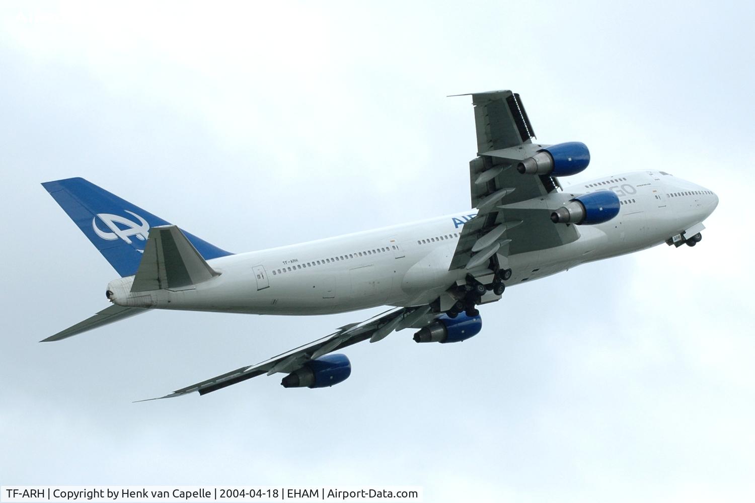 TF-ARH, 1981 Boeing 747-230B C/N 22669, Take -off from Schiphol airport, Amsterdam.