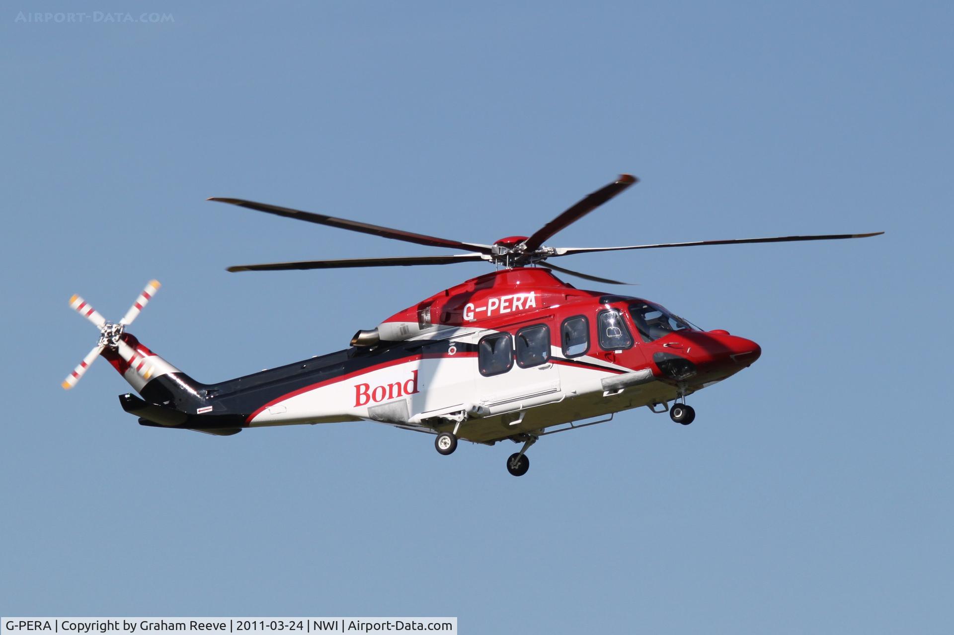 G-PERA, 2010 AgustaWestland AW-139 C/N 31322, Coming into land.