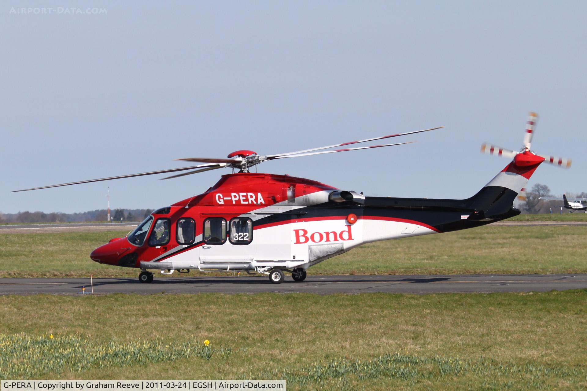 G-PERA, 2010 AgustaWestland AW-139 C/N 31322, Prior to take off.