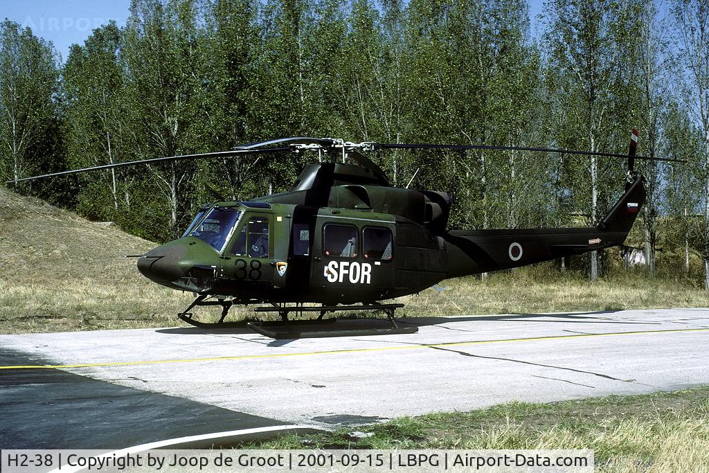 H2-38, Bell 412EP C/N 36104, Still wearing the SFOR markings for operations in Bosnia.