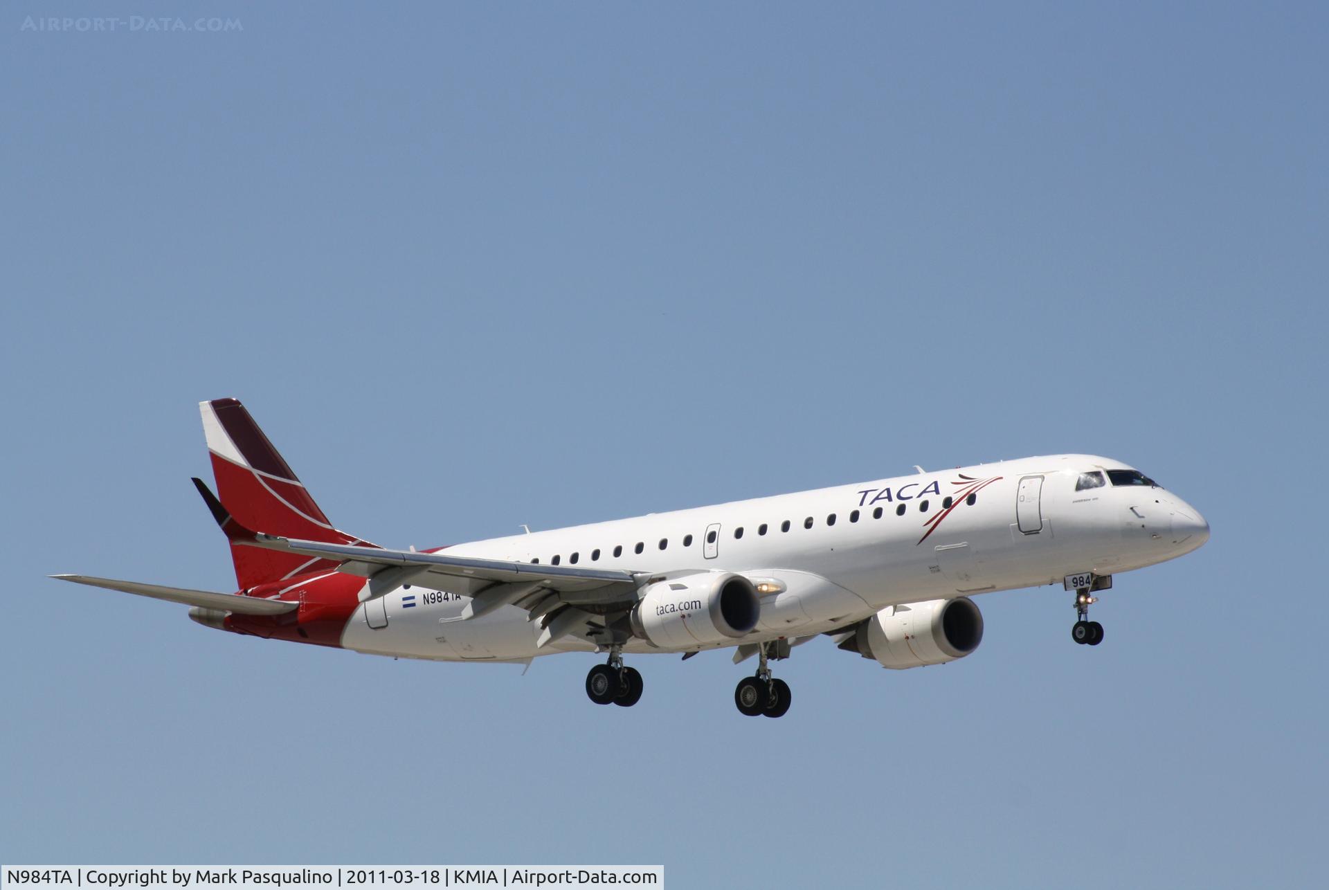 N984TA, 2009 Embraer 190AR (ERJ-190-100IGW) C/N 19000273, ERJ 190-100 IGW