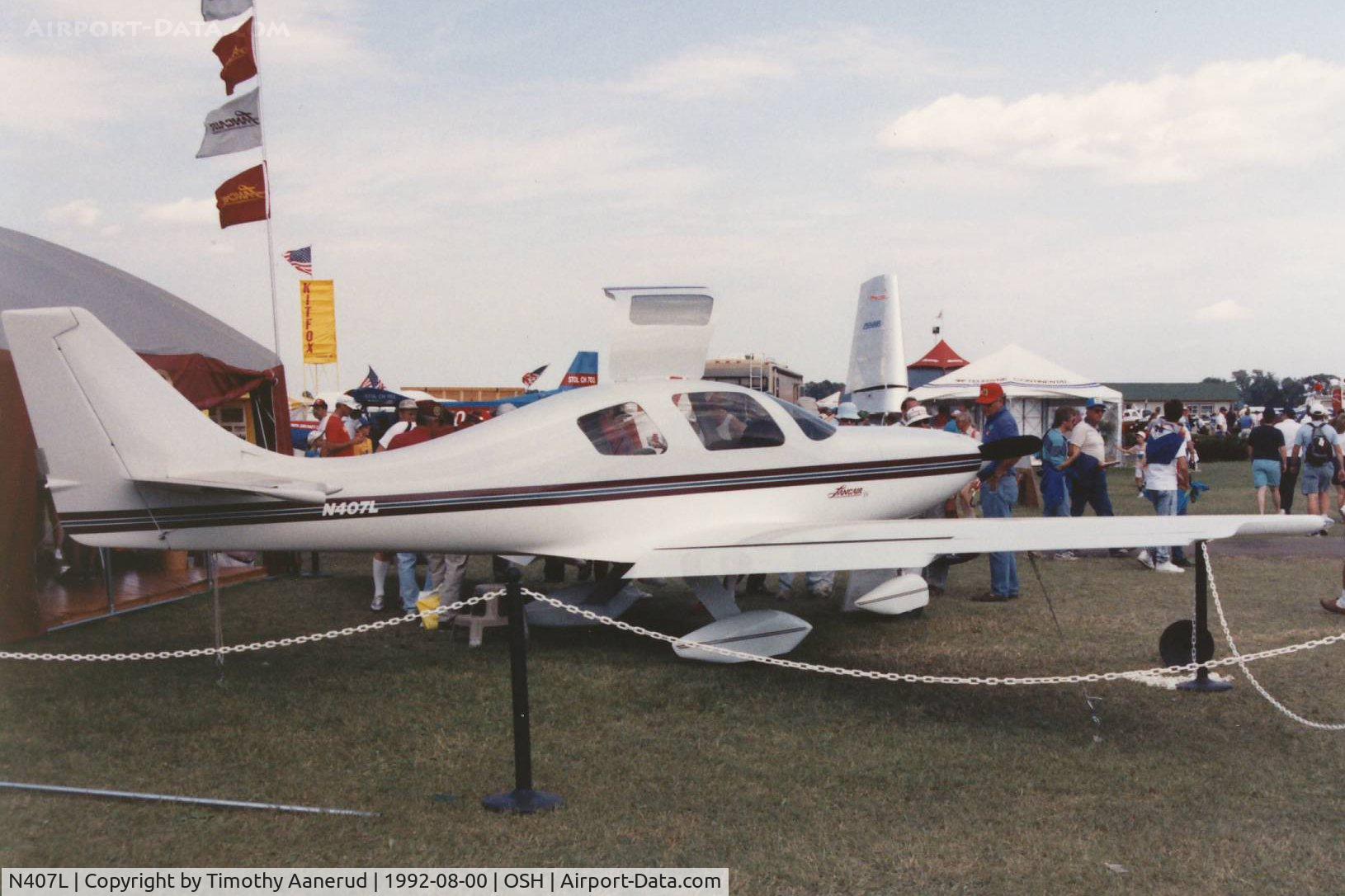 N407L, 1992 Lancair ES C/N ES001, 1992 Lancair Intl Inc LANCAIR ES, c/n: ES001