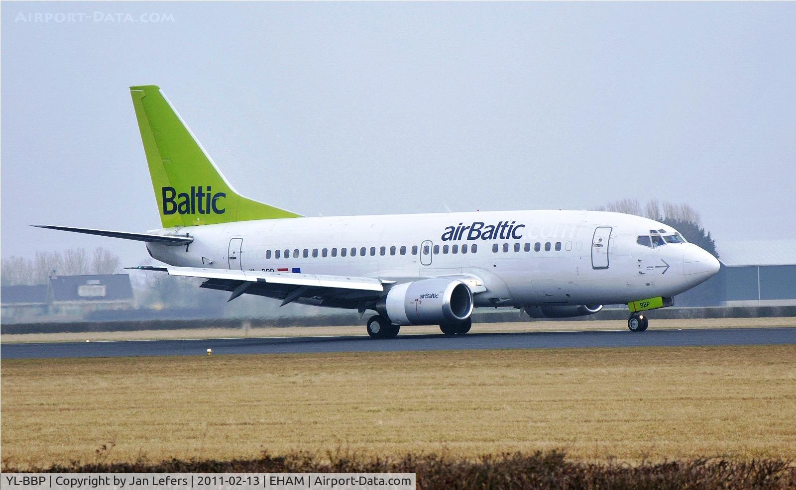 YL-BBP, 1992 Boeing 737-522 C/N 26688, Landing on the Polderbaan