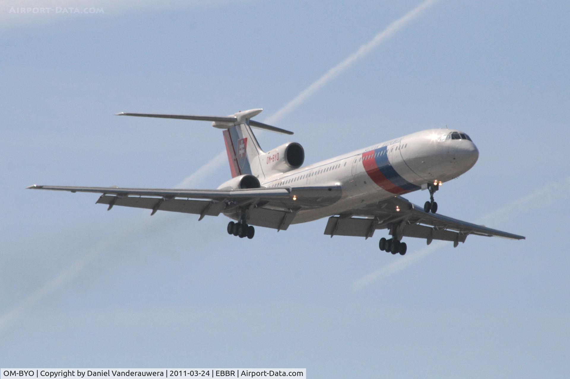 OM-BYO, 1989 Tupolev Tu-154M C/N 89A803, Arrival to RWY 02
