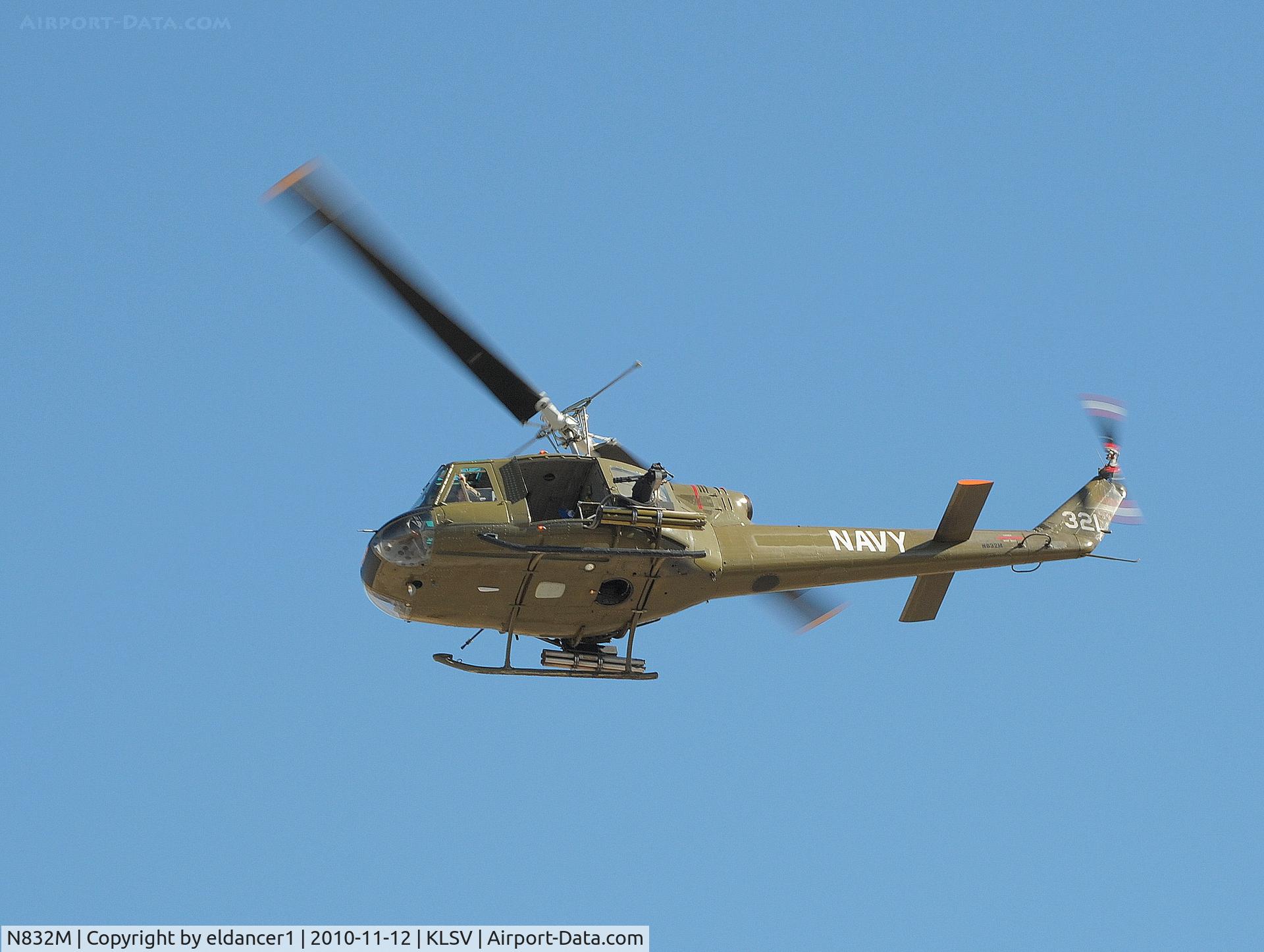 N832M, 1963 Bell UH-1B Iroquois C/N 604, Taken at Nellis Air Force Base, Nevada.