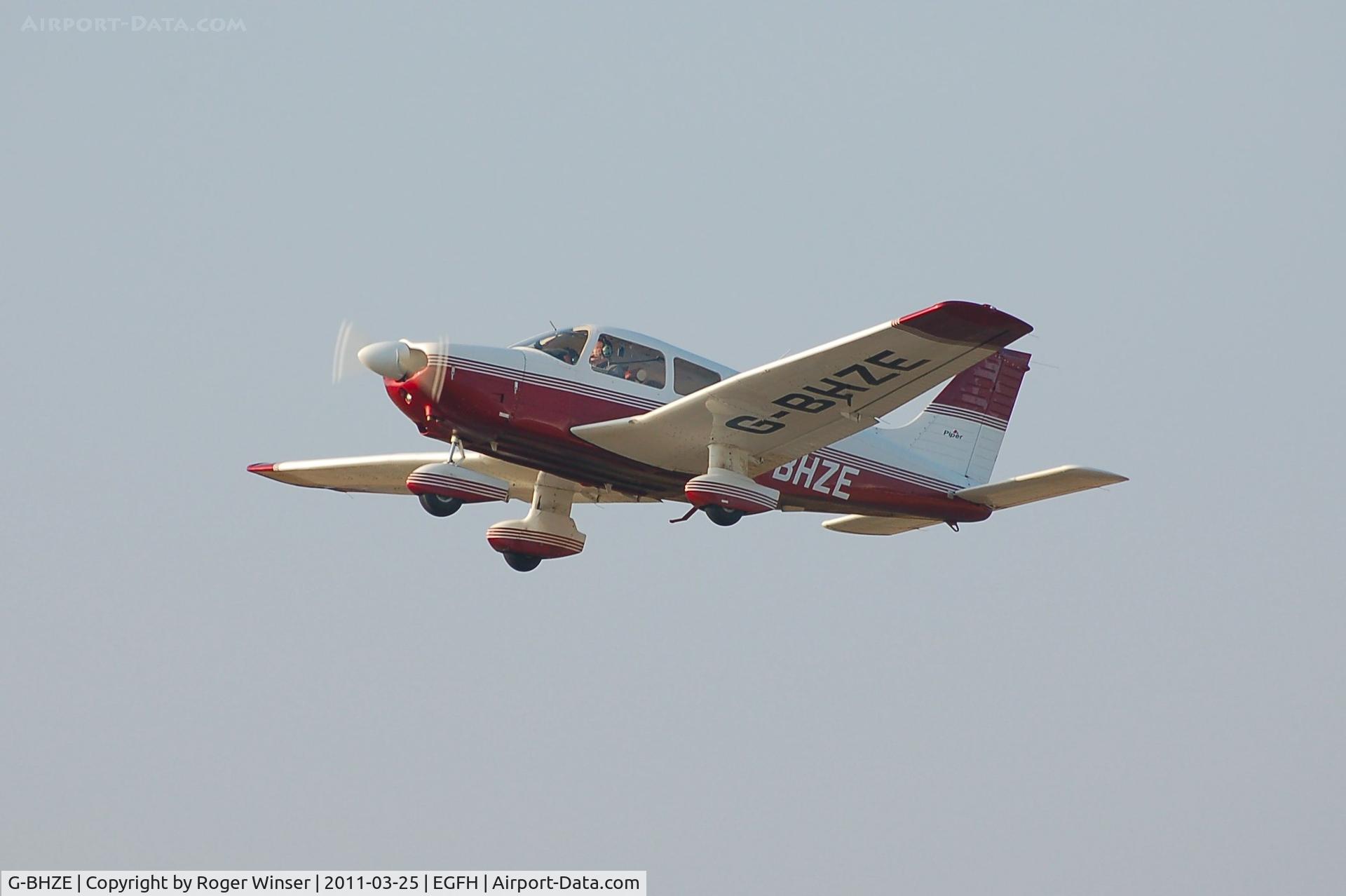 G-BHZE, 1978 Piper PA-28-181 Cherokee Archer II C/N 28-7890291, Piper Cherokee Archer 11 departing Swansea Airport