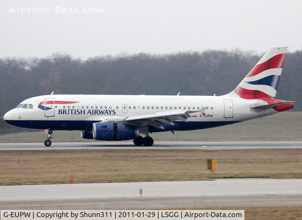 G-EUPW, 2001 Airbus A319-131 C/N 1440, Landing rwy 23