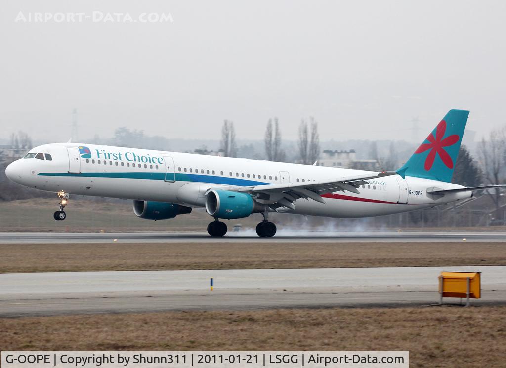 G-OOPE, 1998 Airbus A321-211 C/N 852, Landing rwy 23