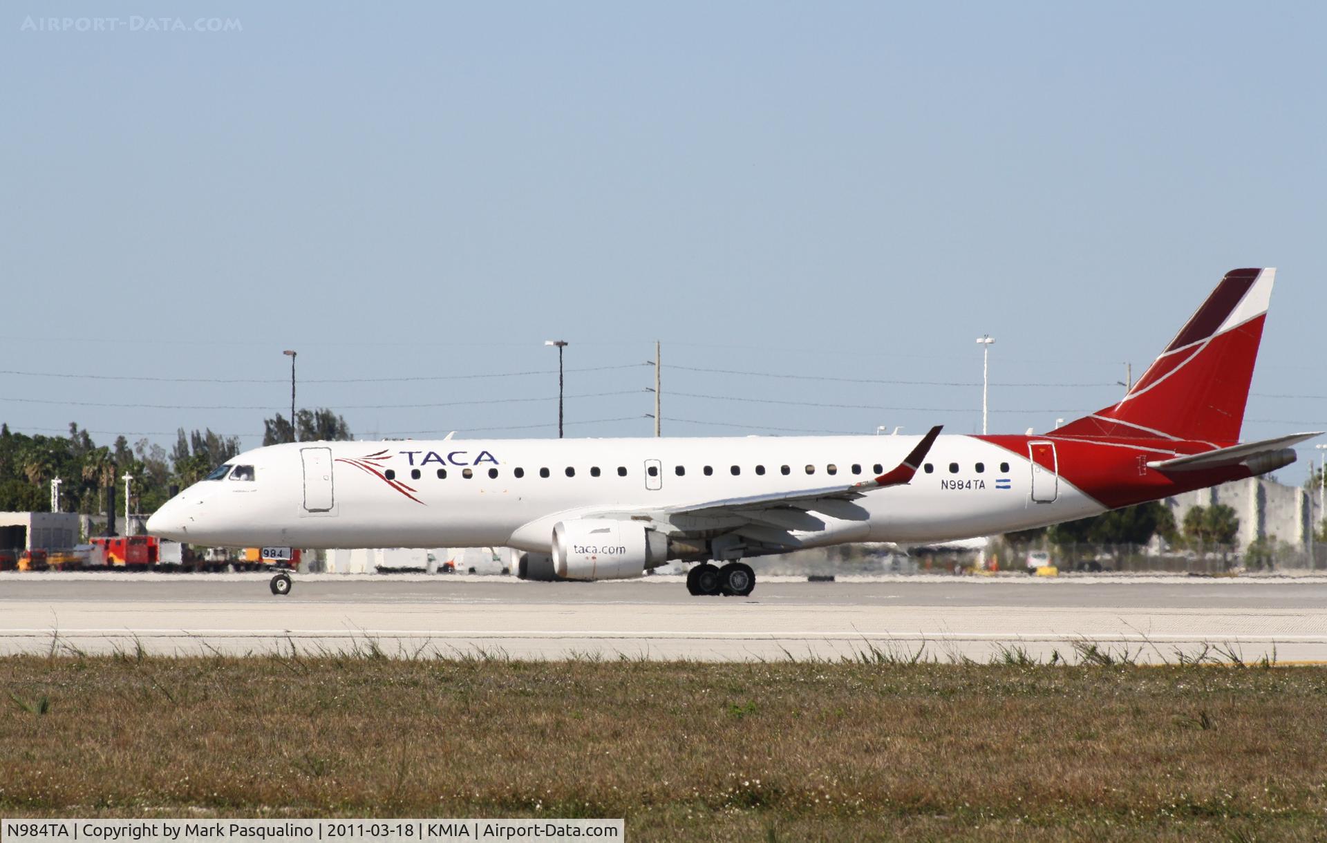 N984TA, 2009 Embraer 190AR (ERJ-190-100IGW) C/N 19000273, ERJ 190-100 IGW