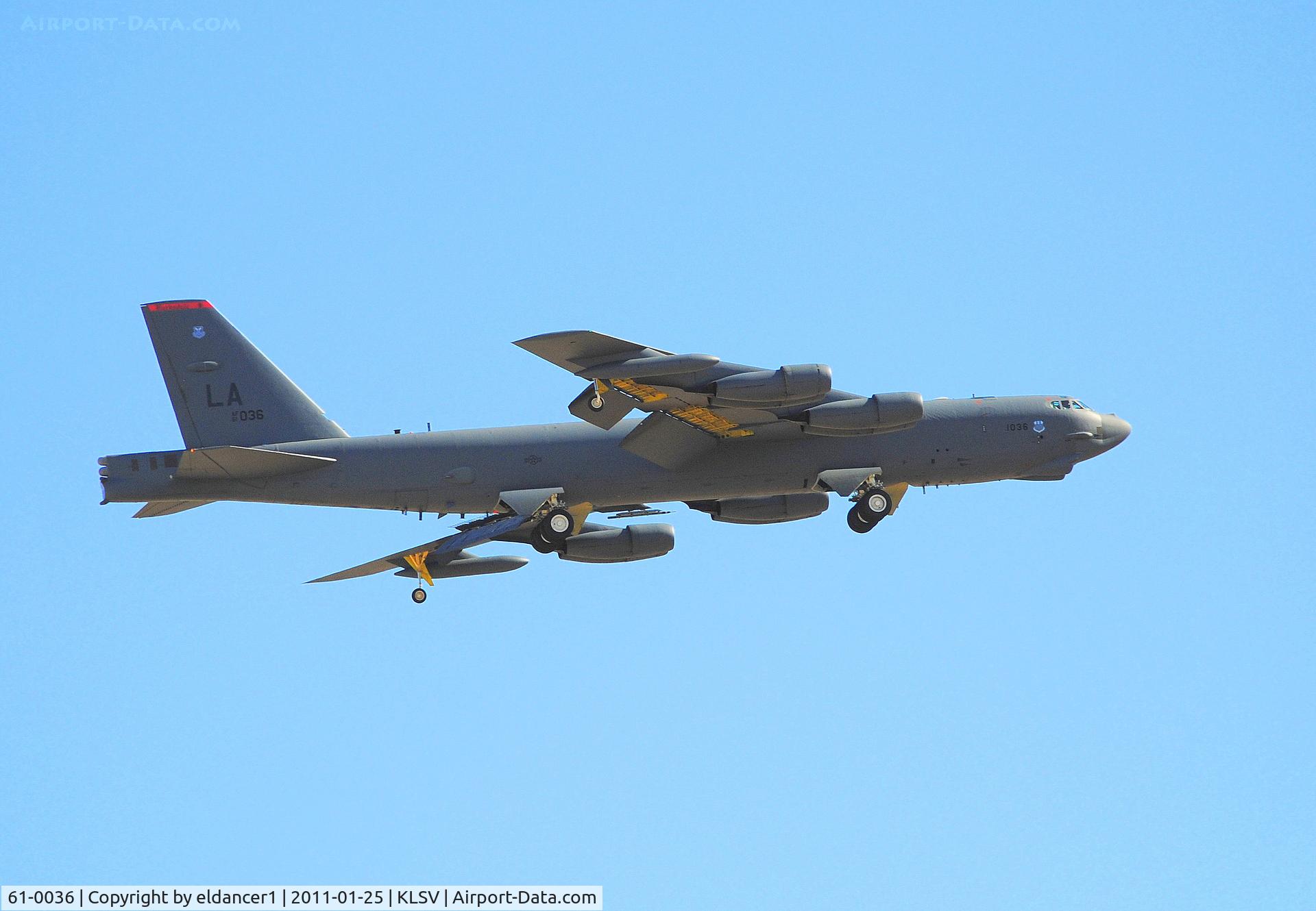 61-0036, 1961 Boeing B-52H Stratofortress C/N 464463, Taken at Nellis Air Force Base, Nevada.