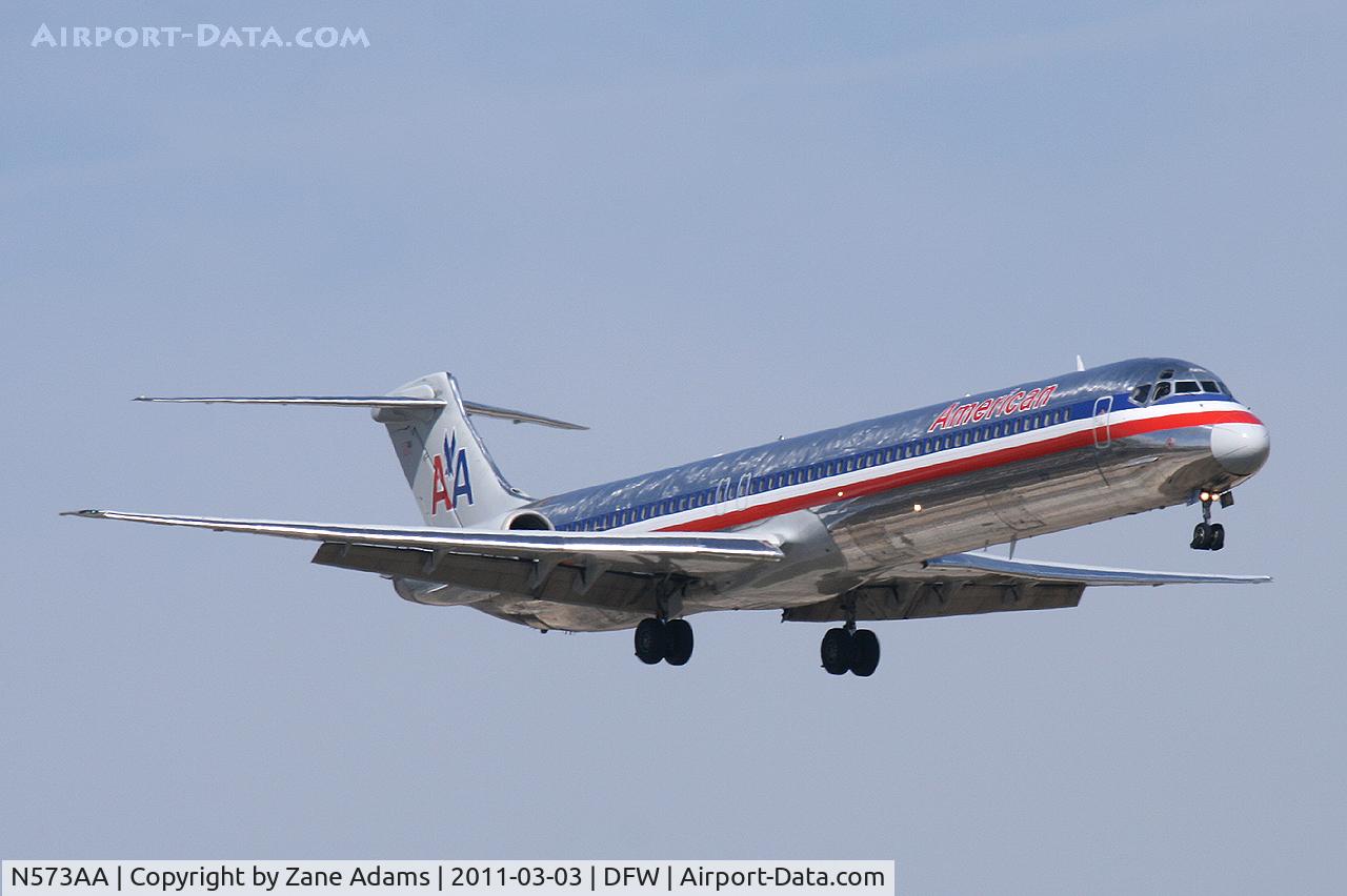 N573AA, 1991 McDonnell Douglas MD-82 (DC-9-82) C/N 53092, American Airlines at DFW Airport