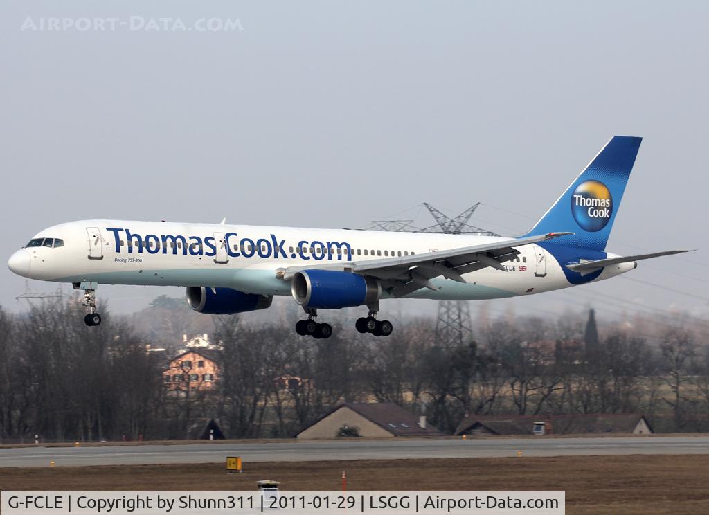 G-FCLE, 1998 Boeing 757-28A C/N 28171, Landing rwy 23