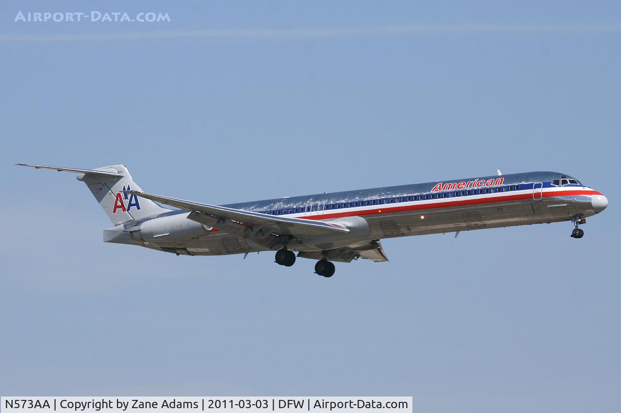 N573AA, 1991 McDonnell Douglas MD-82 (DC-9-82) C/N 53092, American Airlines at DFW Airport