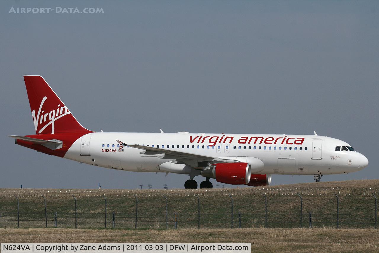N624VA, 2006 Airbus A320-214 C/N 2778, Virgin A-320 at DFW Airport