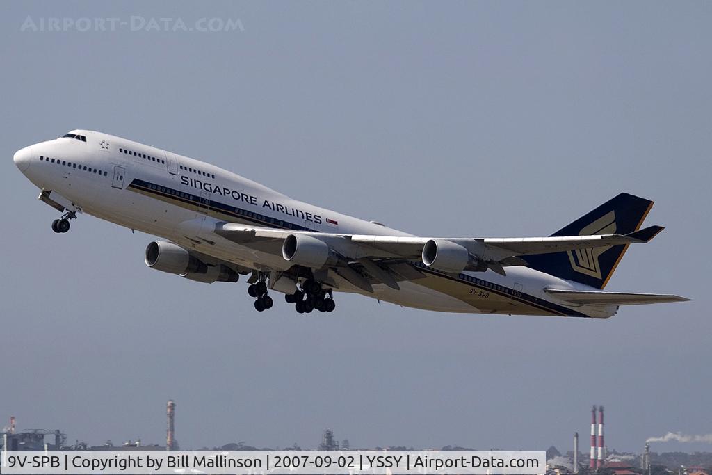9V-SPB, 1994 Boeing 747-412 C/N 26551, away to SIN, off from 34L