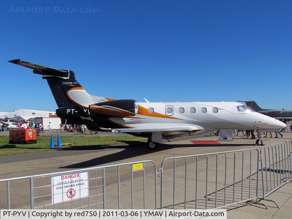 PT-PYV, 2011 Embraer EMB-505 Phenom 300 C/N 50500043, Embraer Phenom 300 on static display at Avalon Air Show 2011