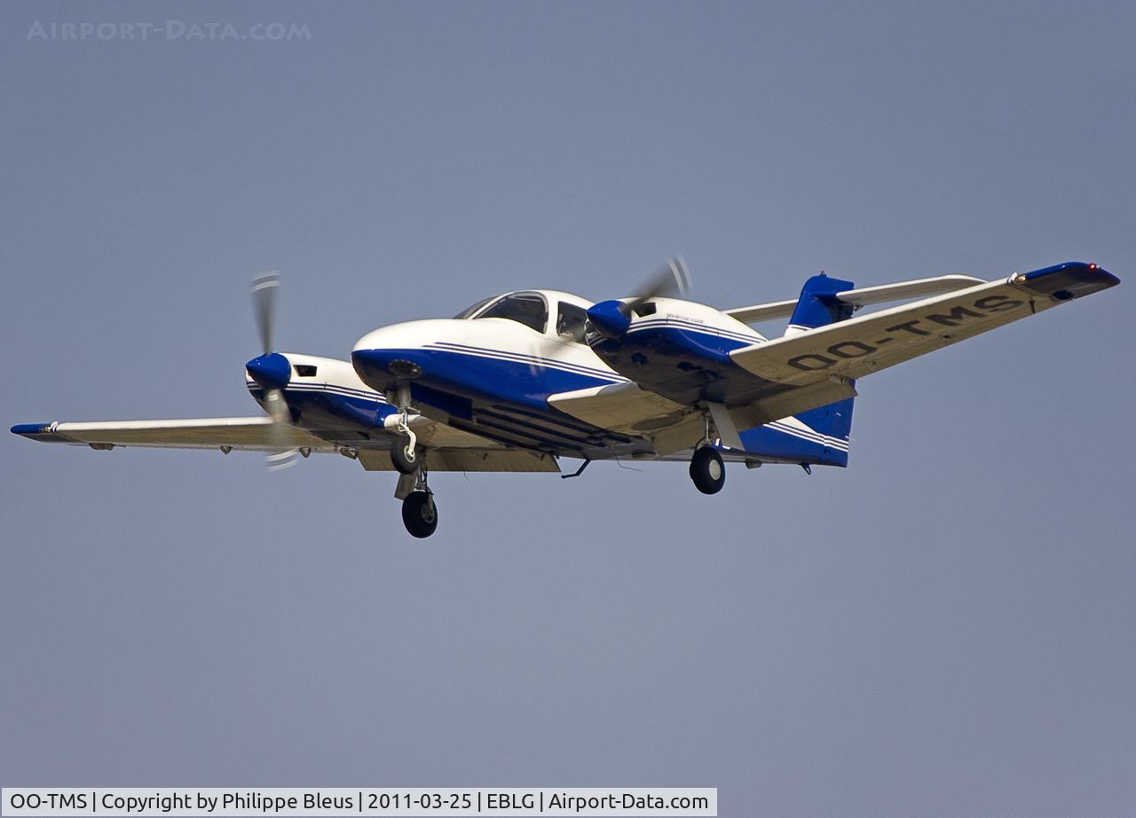 OO-TMS, 2008 Piper PA-44-180 Seminole C/N 4496268, Ben Air Flight Academy. Short final rwy 23L.
