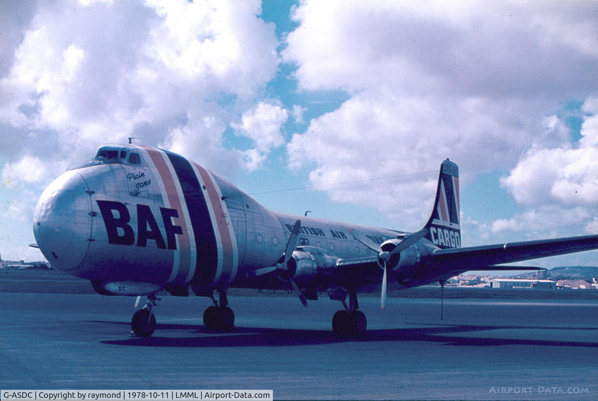 G-ASDC, 1963 Aviation Traders ATL-98 Carvair C/N 10273/ATL98/7, Carvair G-ASDC British Air Ferries