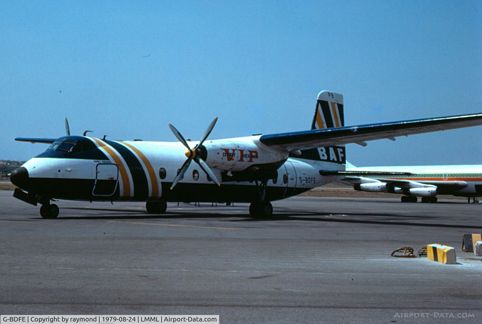 G-BDFE, 1962 Handley Page HPR-7 Herald 206 C/N 167, Herald G-BDFE British Air Ferries.