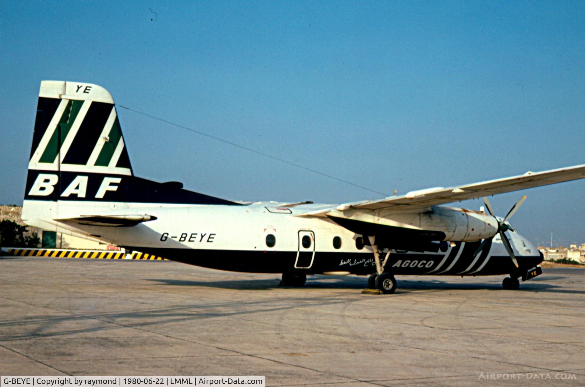 G-BEYE, 1963 Handley Page HPR-7 Herald 401 C/N 172, Handley Page Herald G-BEYE British Air Ferries were common visitors to Malta those days.